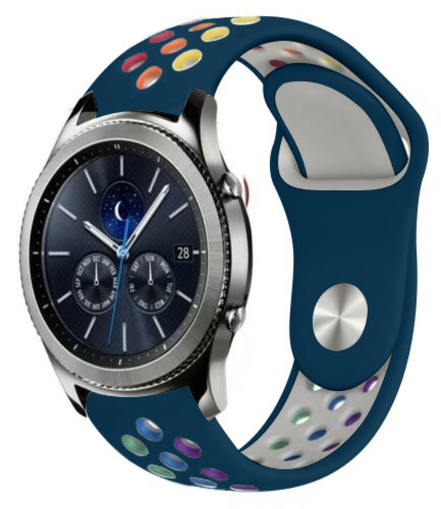 Strap-it Strap-it Correa deportiva Samsung Gear S3 (azul/arcoíris) Strap-it Strap-it Correa deportiva Samsung Gear S3 (azul/arcoíris)