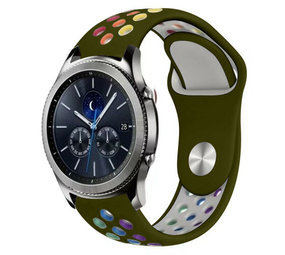 Strap-it Correa deportiva Samsung Gear S3 (verde militar/arcoíris) Strap-it Correa deportiva Samsung Gear S3 (verde militar/arcoíris)
