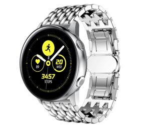 Strap-it Correa acero dragón Samsung Galaxy Watch 42mm (plateado) Strap-it Correa acero dragón Samsung Galaxy Watch 42mm (plateado)