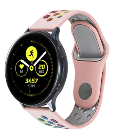 Strap-it Strap-it Correa deportiva Samsung Galaxy Watch 42mm (rosa/arcoíris) Strap-it Strap-it Correa deportiva Samsung Galaxy Watch 42mm (rosa/arcoíris)