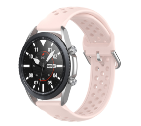 Strap-it Correa silicona con agujeros Samsung Galaxy Watch 3 45mm (rosa)
