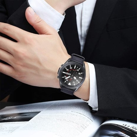 Strap-it Strap-it Correa nylon con hebilla Samsung Galaxy Watch 3 45mm (negro) Strap-it Strap-it Correa nylon con hebilla Samsung Galaxy Watch 3 45mm (negro)