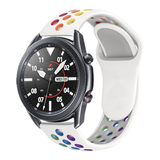 Strap-it Correa deportiva Samsung Galaxy Watch 3 45mm (blanca/arcoíris) Strap-it Correa deportiva Samsung Galaxy Watch 3 45mm (blanca/arcoíris)