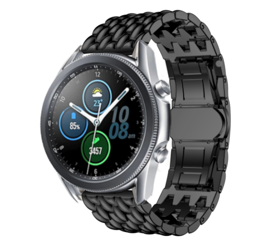 Strap-it Strap-it Correa acero dragón Samsung Galaxy Watch 3 45mm (negro) Strap-it Strap-it Correa acero dragón Samsung Galaxy Watch 3 45mm (negro)