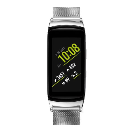 Strap-it Strap-it Correa milanese Samsung Gear Fit 2 (Pro) (plata) Strap-it Strap-it Correa milanese Samsung Gear Fit 2 (Pro) (plata)