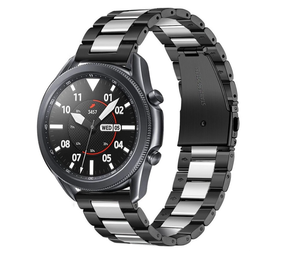 Strap-it Correa acero Samsung Galaxy Watch 3 45mm (negro/plata) Strap-it Correa acero Samsung Galaxy Watch 3 45mm (negro/plata)