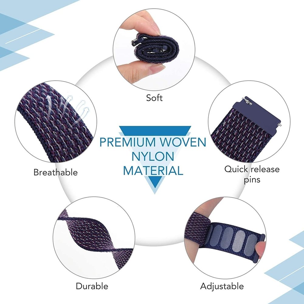 Strap-it Strap-it Correa nylon Samsung Gear S3 (morado-azul) Strap-it Strap-it Correa nylon Samsung Gear S3 (morado-azul)