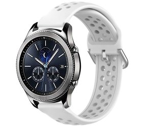 Strap-it Correa silicona con agujeros Samsung Gear S3 (blanco)