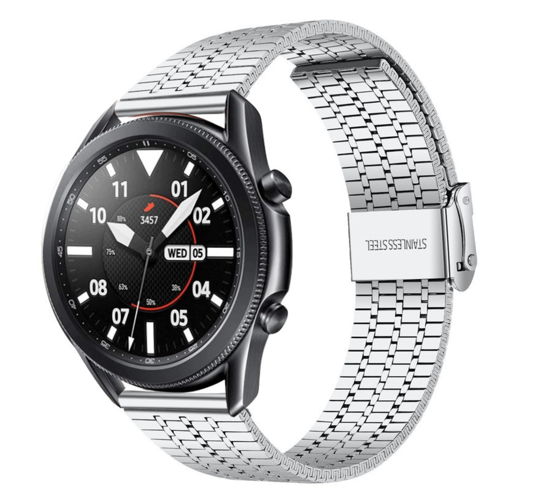 Strap-it Strap-it Correa acero inoxidable Samsung Galaxy Watch 3 45mm (plata) Strap-it Strap-it Correa acero inoxidable Samsung Galaxy Watch 3 45mm (plata)