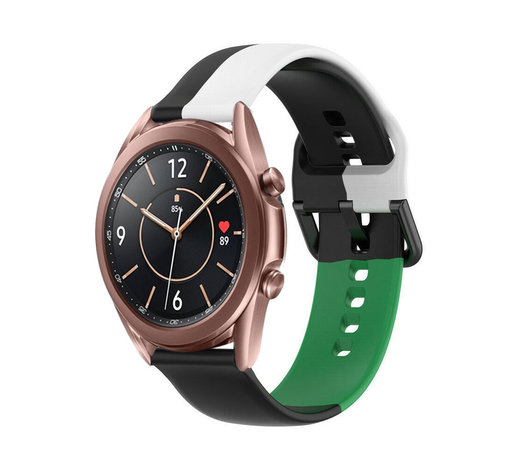 Strap-it Strap-it Correa sport triple Samsung Galaxy Watch 3 41mm (negro/blanco/verde) Strap-it Strap-it Correa sport triple Samsung Galaxy Watch 3 41mm (negro/blanco/verde)