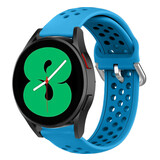 Strap-it Correa silicona con agujeros Samsung Galaxy Watch 4 40mm (azul claro)