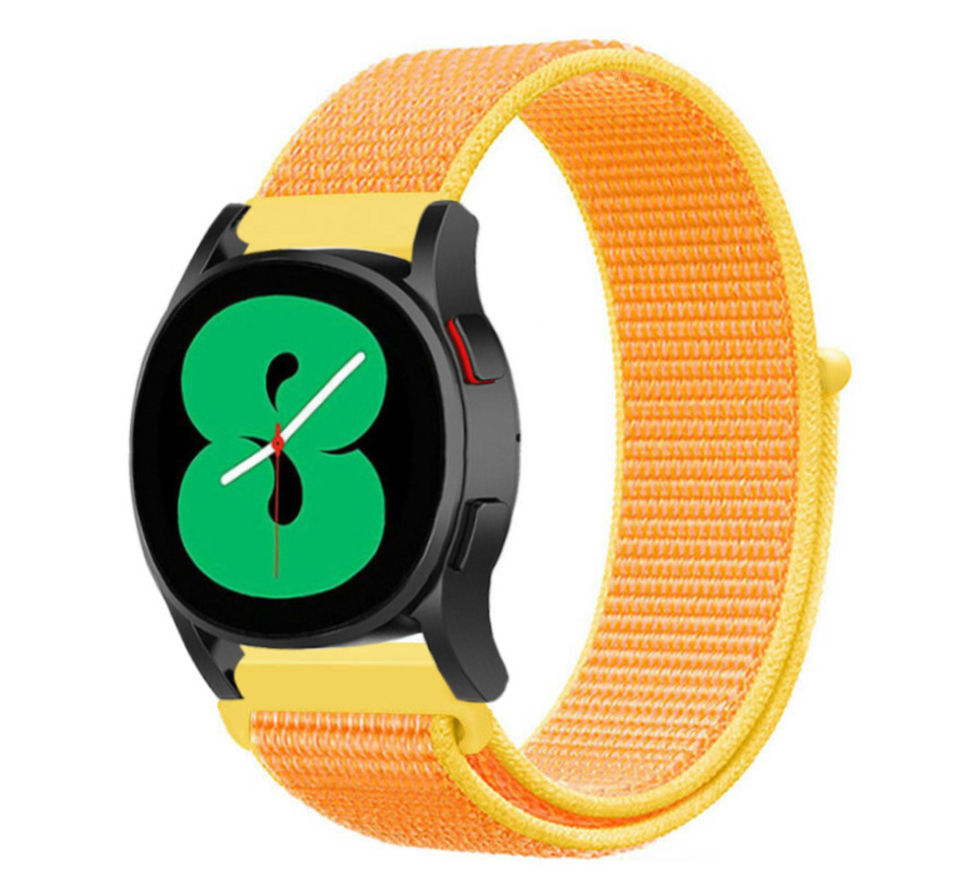 Strap-it Strap-it Correa nylon Samsung Galaxy watch 4 40mm (amarillo claro) Strap-it Strap-it Correa nylon Samsung Galaxy watch 4 40mm (amarillo claro)