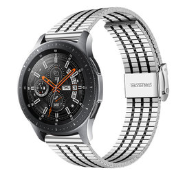 Strap-it Correa acero inoxidable Samsung Galaxy Watch 46mm (plata/negro) Strap-it Correa acero inoxidable Samsung Galaxy Watch 46mm (plata/negro)