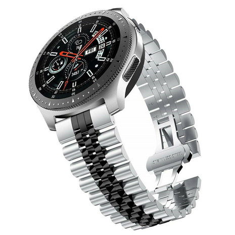 Strap-it Strap-it Correa acero Jubilee Samsung Galaxy Watch 46mm (plata/negro) Strap-it Strap-it Correa acero Jubilee Samsung Galaxy Watch 46mm (plata/negro)