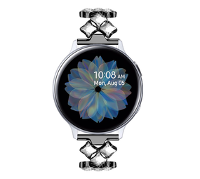 Strap-it Correa acero Samsung Galaxy Watch Active con diamantes (negro) Strap-it Correa acero Samsung Galaxy Watch Active con diamantes (negro)