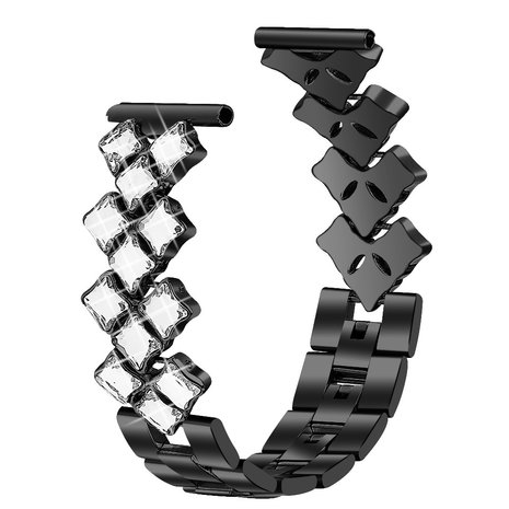 Strap-it Strap-it Correa acero Samsung Galaxy Watch Active con diamantes (negro) Strap-it Strap-it Correa acero Samsung Galaxy Watch Active con diamantes (negro)
