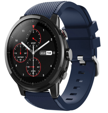 Correa silicona Xiaomi Amazfit Stratos azul oscuro Correasmartwatch.es