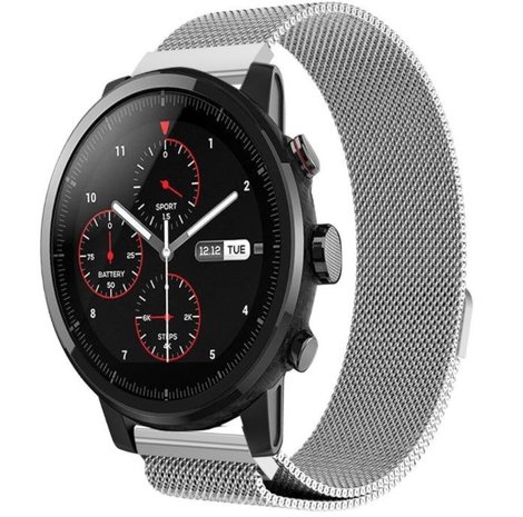 Strap-it Strap-it Correa milanese Xiaomi Amazfit Stratos (plata) Strap-it Strap-it Correa milanese Xiaomi Amazfit Stratos (plata)