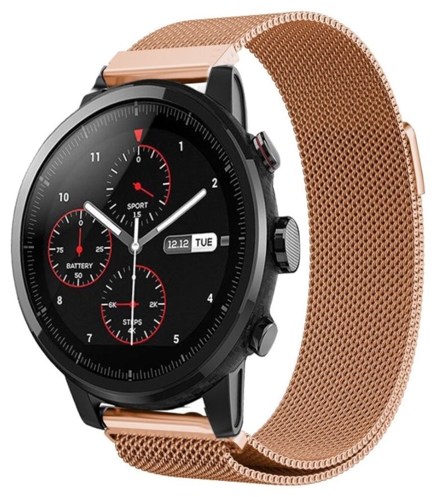 Strap-it Strap-it Correa milanese Xiaomi Amazfit Stratos (oro rosa) Strap-it Strap-it Correa milanese Xiaomi Amazfit Stratos (oro rosa)