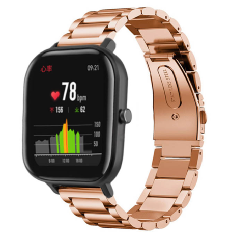Strap-it Strap-it Correa acero Xiaomi Amazfit GTS (oro rosa) Strap-it Strap-it Correa acero Xiaomi Amazfit GTS (oro rosa)