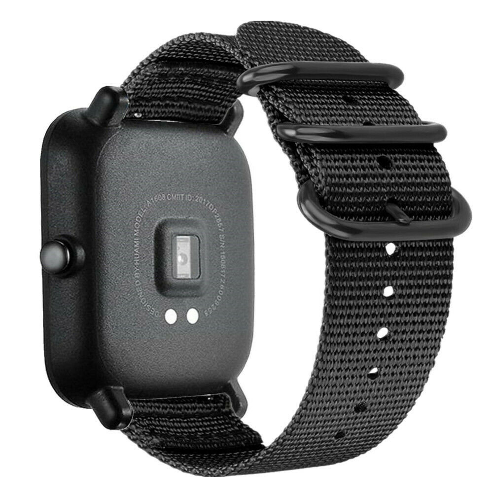 Strap-it Strap-it Correa nylon con hebilla Xiaomi Amazfit Bip (negro) Strap-it Strap-it Correa nylon con hebilla Xiaomi Amazfit Bip (negro)