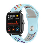 Strap-it Correa sport Xiaomi Amazfit GTS (azul claro/arcoíris) Strap-it Correa sport Xiaomi Amazfit GTS (azul claro/arcoíris)
