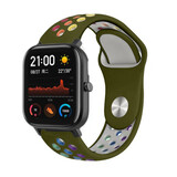 Strap-it Correa sport Xiaomi Amazfit GTS (ejárcito verde/arcoíris) Strap-it Correa sport Xiaomi Amazfit GTS (ejárcito verde/arcoíris)