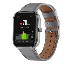 Strap-it Correa cuero Xiaomi Amazfit GTS (gris) Strap-it Correa cuero Xiaomi Amazfit GTS (gris)