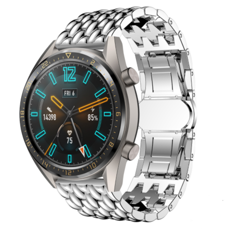 Strap-it Strap-it Correa acero dragón Huawei Watch GT/GT 2 (plateado) Strap-it Strap-it Correa acero dragón Huawei Watch GT/GT 2 (plateado)