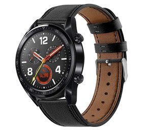 Strap-it Correa cuero Huawei Watch GT/GT 2 (negro elegante) Strap-it Correa cuero Huawei Watch GT/GT 2 (negro elegante)