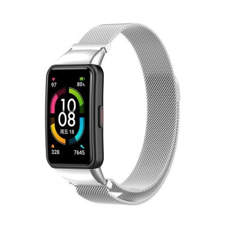 Strap-it Strap-it Correa milanese Huawei Band 6 (plateada) Strap-it Strap-it Correa milanese Huawei Band 6 (plateada)