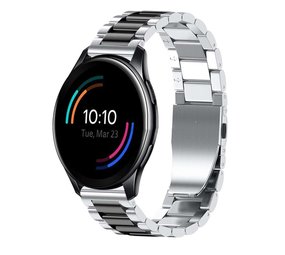 Strap-it Correa acero OnePlus Watch (plata/negro) Strap-it Correa acero OnePlus Watch (plata/negro)