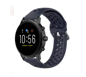 Strap-it Correa silicona con agujeros Fossil Gen 5 (azul oscuro)