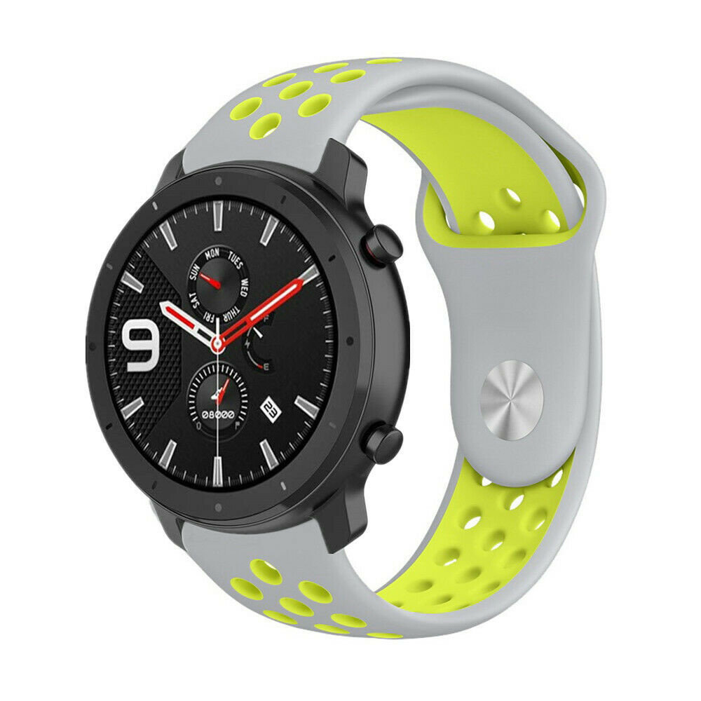 Strap-it Strap-it Correa sport Xiaomi Amazfit GTR (gris/amarillo) Strap-it Strap-it Correa sport Xiaomi Amazfit GTR (gris/amarillo)