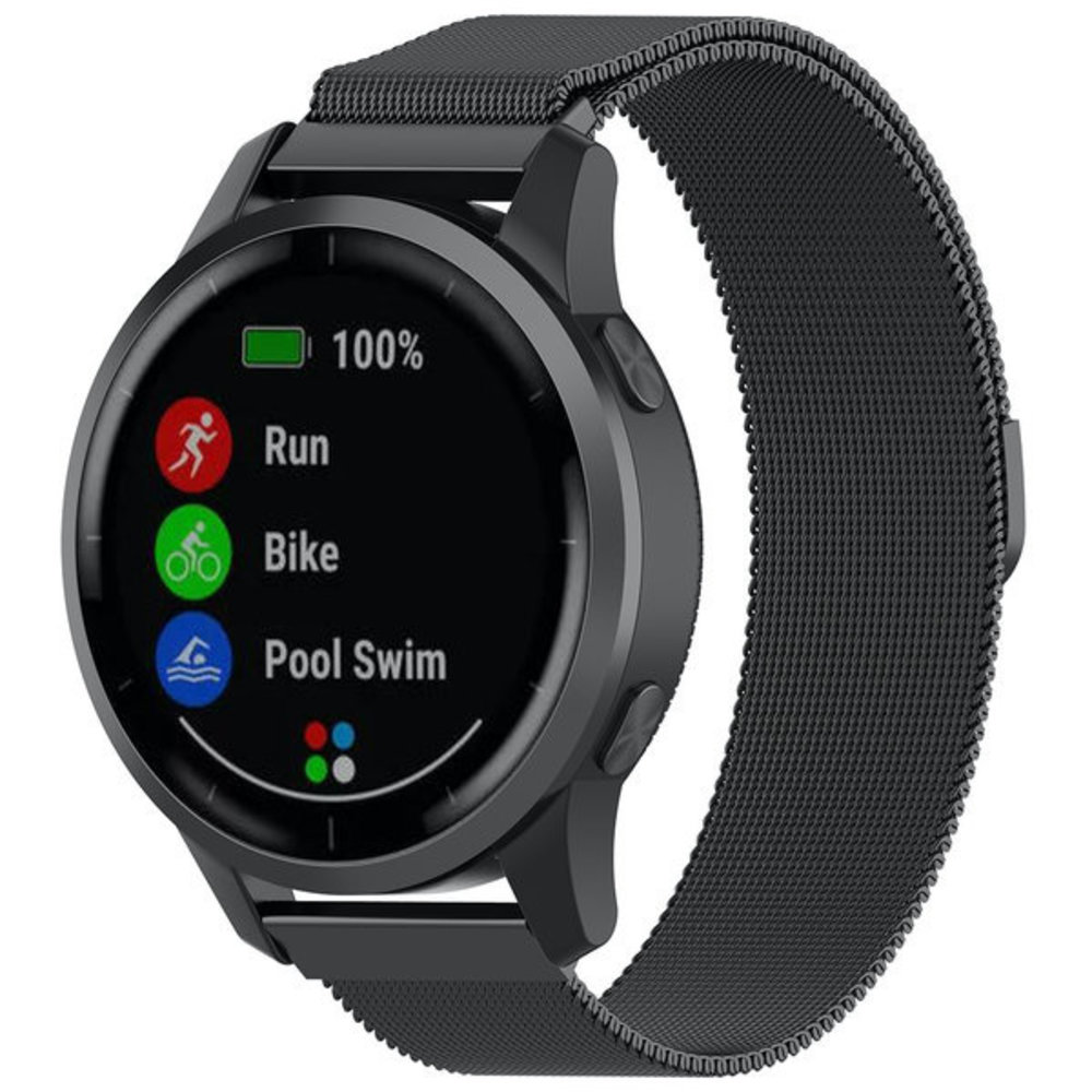 Strap-it Strap-it Correa milanesa Garmin Vivoactive 4 - 45mm - negro Strap-it Strap-it Correa milanesa Garmin Vivoactive 4 - 45mm - negro