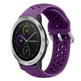 Strap-it Correa silicona con agujeros Garmin Vivoactive 3 (morado)