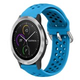 Strap-it Correa silicona con agujeros Garmin Vivoactive 3 (azul)