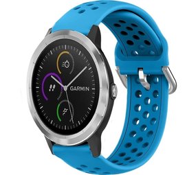 Strap-it Correa silicona con agujeros Garmin Vivoactive 3 (azul)