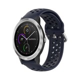 Strap-it Correa silicona con agujeros Garmin Vivoactive 3 (azul oscuro)