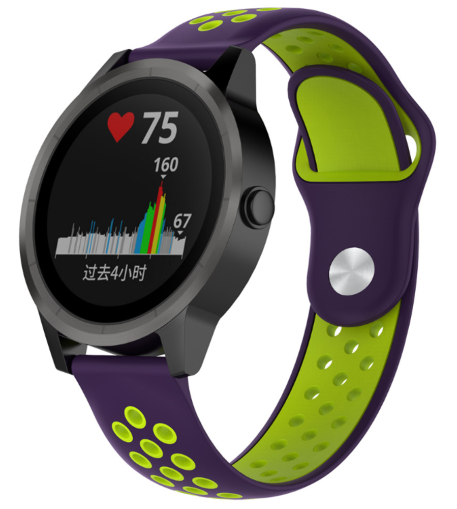 Strap-it Strap-it Correa deportiva Garmin Vivoactive 3 (púrpura/verde) Strap-it Strap-it Correa deportiva Garmin Vivoactive 3 (púrpura/verde)