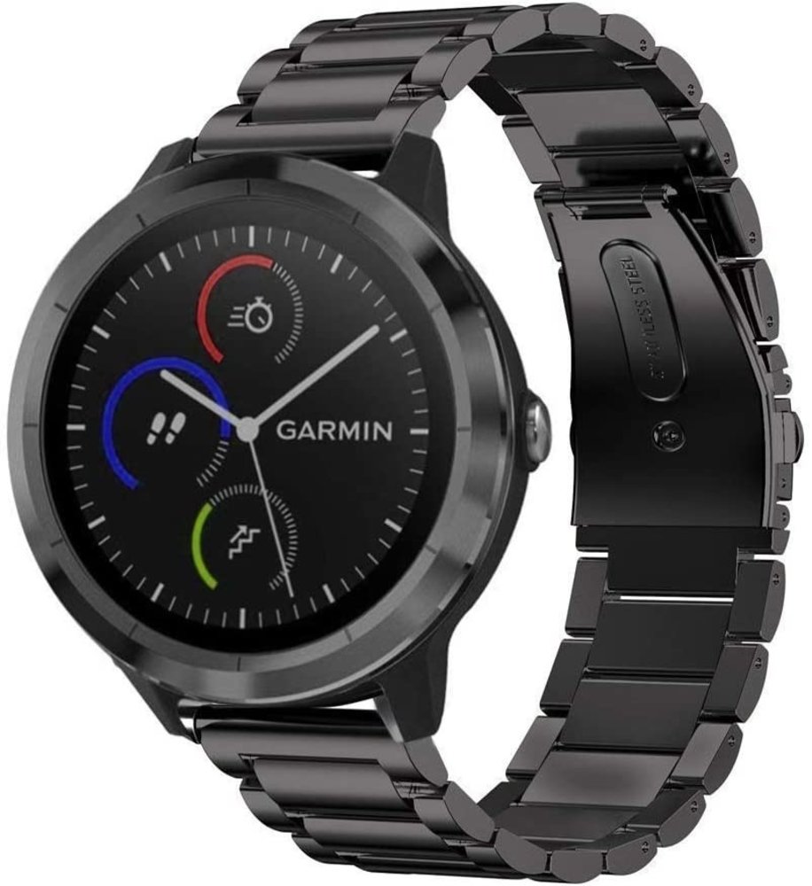 Strap-it Strap-it Correa acero Garmin Vivomove 3s - 39 mm - negro Strap-it Strap-it Correa acero Garmin Vivomove 3s - 39 mm - negro