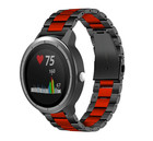Strap-it Strap-it Correa acero Garmin Vivoactive 3 (negro/rojo)
