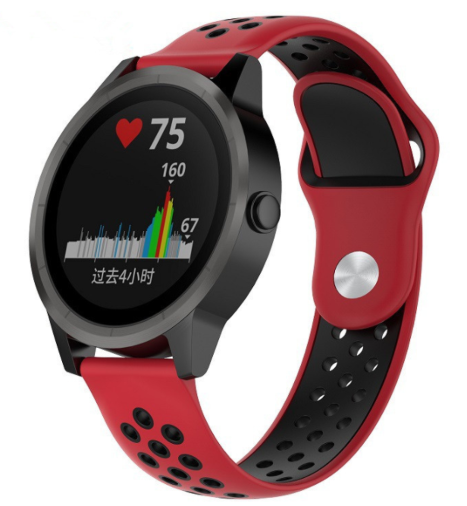 Strap-it Strap-it Correa deportiva Garmin Vivoactive 3 (rojo negro) Strap-it Strap-it Correa deportiva Garmin Vivoactive 3 (rojo negro)