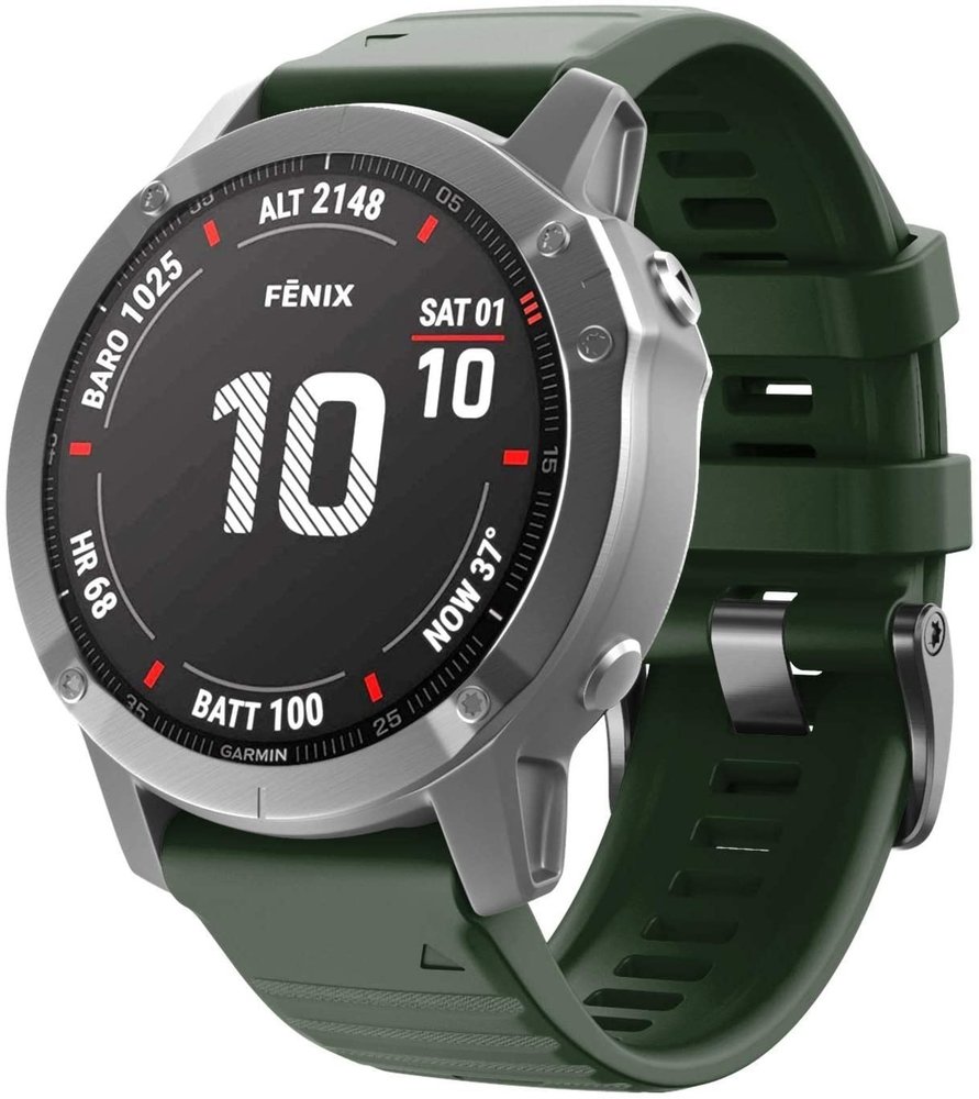 Correa silicona Garmin Fenix 5x/6x (verde oscuro