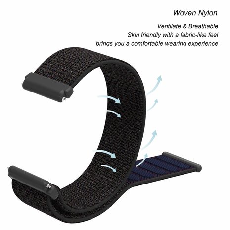 Strap-it Strap-it Correa nylon Fitbit Versa (negra) Strap-it Strap-it Correa nylon Fitbit Versa (negra)