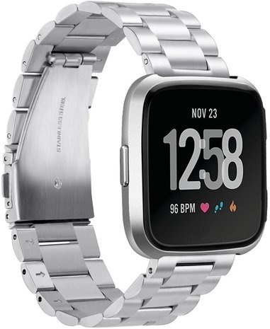 Strap-it Strap-it Correa acero Fitbit Versa (plateada) Strap-it Strap-it Correa acero Fitbit Versa (plateada)