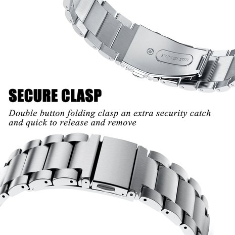 Strap-it Strap-it Correa acero Fitbit Versa (plateada) Strap-it Strap-it Correa acero Fitbit Versa (plateada)