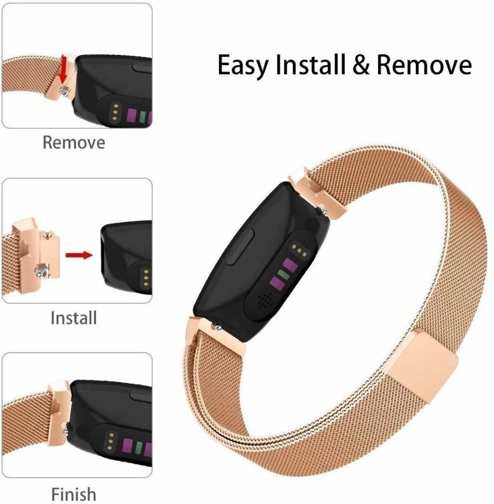Strap-it Strap-it Correa milanesa Fitbit Inspire (oro rosa) Strap-it Strap-it Correa milanesa Fitbit Inspire (oro rosa)
