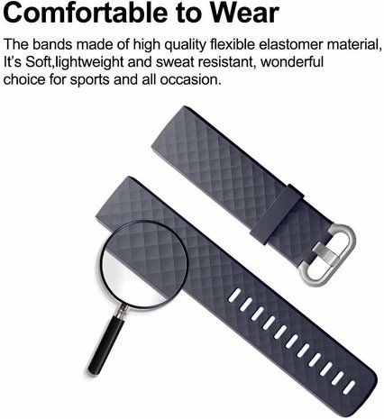 Strap-it Strap-it Correa silicona Fitbit Charge 4 (azul gris)