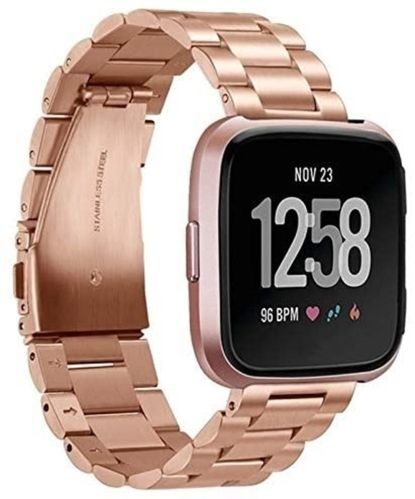 Strap-it Strap-it Correa acero Fitbit Versa (oro rosa) Strap-it Strap-it Correa acero Fitbit Versa (oro rosa)